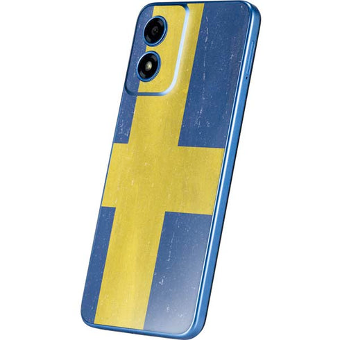 Sweden Flag Distressed Moto G Play 4G (2024) Skin